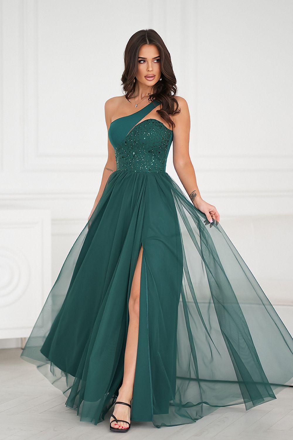 Robe longue model 208533 Bicotone