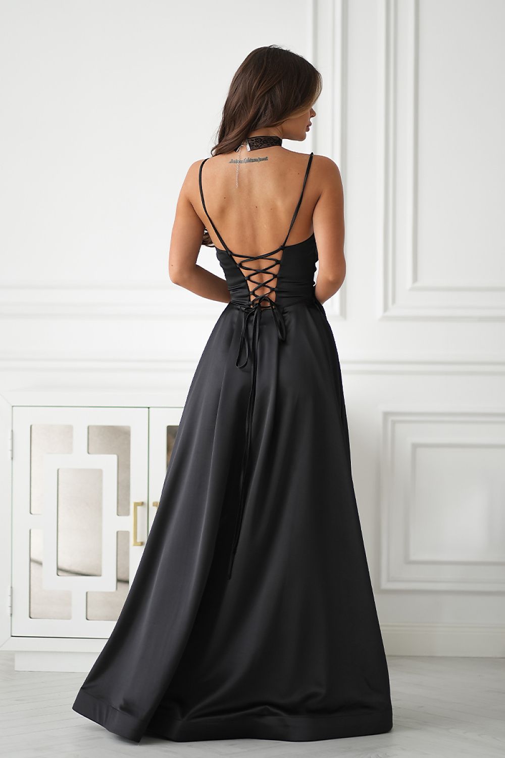  Robe longue model 221609 Bicotone 